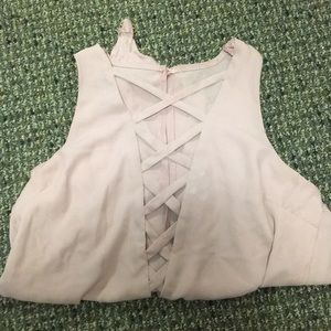 Pink Open Lattice front Bodysuit